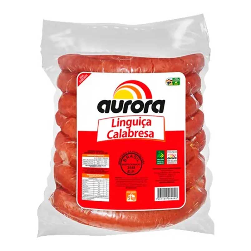 linguica-calabresa-aurora Linguiça Calabresa Aurora 1kg - Imagem 1